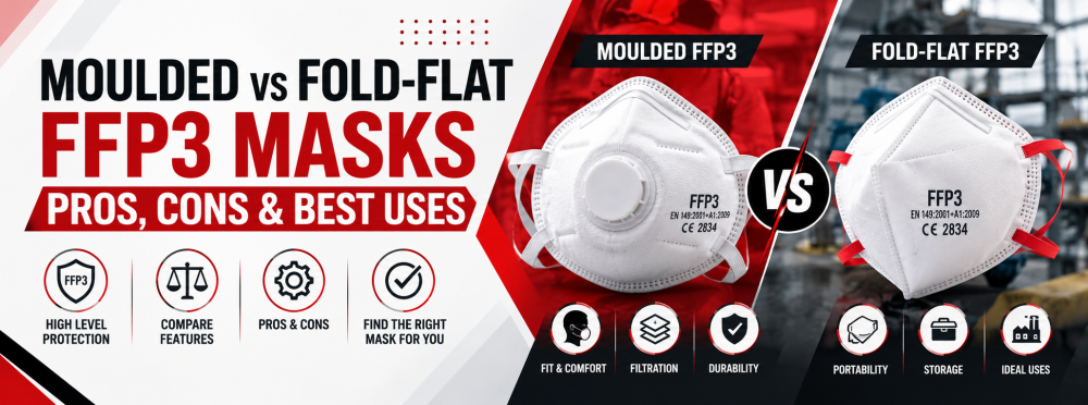 Moulded vs Fold-Flat FFP3 Masks: Pros, Cons & Best Uses
