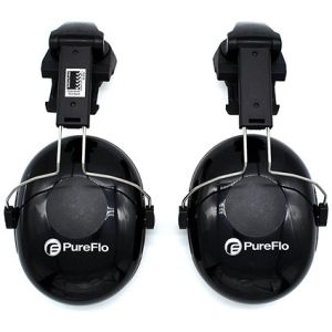 PUREFLO Helmet Mounted Ear Defenders: 29dB Noise Reduction for Industrial Safety
