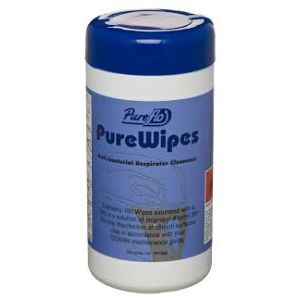 Gentex Helmet Pureflo Purewipes Wet Anti-Bacterial Wipes (Pack 100)