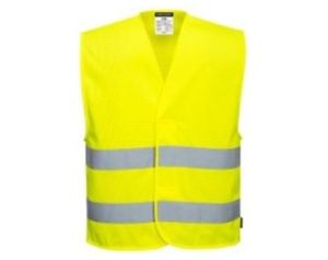 Mesh Two Band Vest Yellow (C374)
