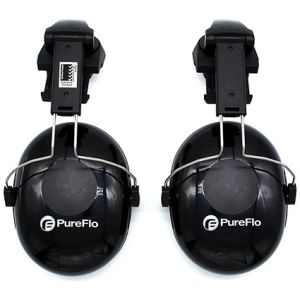 PUREFLO Helmet Mounted Ear Defenders: 29dB Noise Reduction for Industrial Safety
