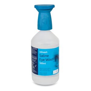 Reliance Saline Eye Wash Bottle with Eye Wash Bath Lid